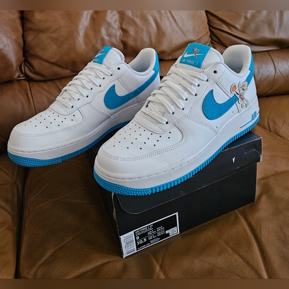 (😎SOLD😎)... Men's Nike Air Force 1 '07 Low 'Hare Space Jam' Size 9 - Picture 7 of 16